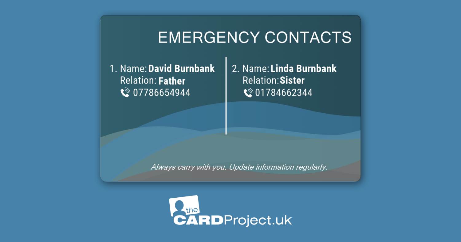 Blue Wave ICE Photo ID Card (REAR)
